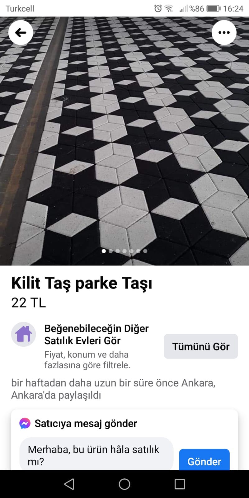 Siyah ve beyaz elmas taşlarla oluşturulan üç boyutlu küp desenli kilit parke döşeme